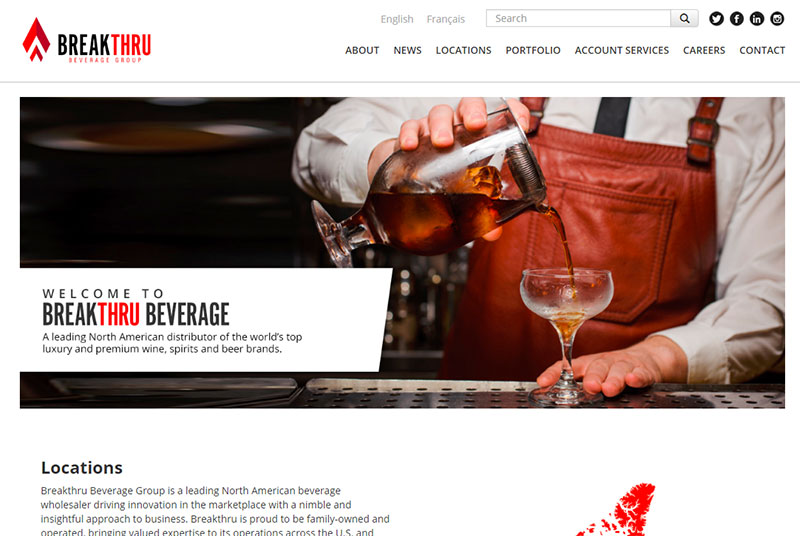 Breakthru beverage website